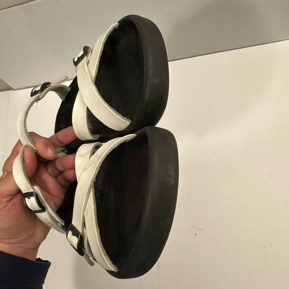 Birkenstock Tatami White Leather Sandals Straps Slides US 9 - Picture 7 of 12